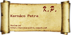Kernács Petra névjegykártya